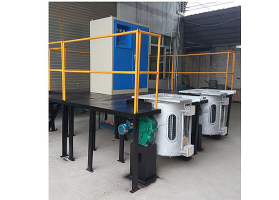 150kg - 5 Ton Iron Scrap Stainless Steel Induction Melting Furnace Tilting Alloy / Copper
